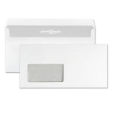 Envelopes DIN long with window, white, self-adhesive