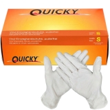 Quickie Handschuhe Einweg Vinyl transparent/weiß...