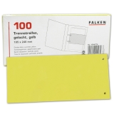 Trennstreifen Falken Karton 100 Stück Farbe gelb