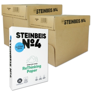 Papier A4 80 g/m² 5.000 Blatt Steinbeis No 4 - Evolution White - Recycling ISO 100 (Blauer Engel)