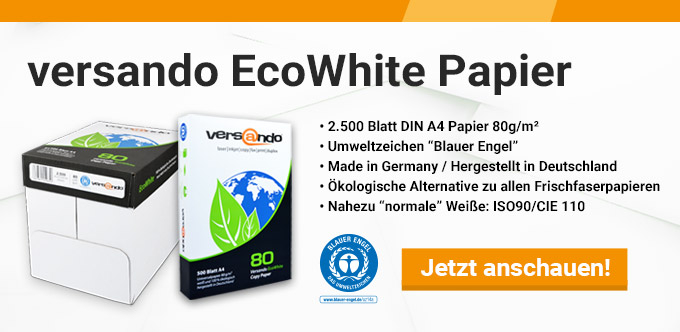 Banner - EcoWhite Papier 2500 Blatt 25,99