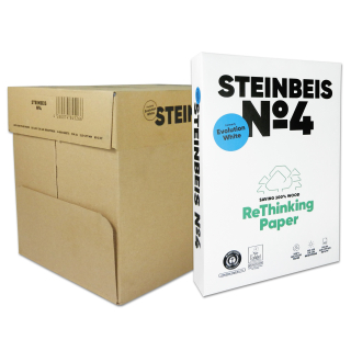 Papier A4 80 g/m² 2.500 Blatt Steinbeis No 4 - Evolution White - Recycling ISO 100 (Blauer Engel)