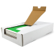 Lieferscheintaschen versando DIN lang, grün/schwarz, selbstklebend, Pergamin-Papier, öko, 250 Stück (Spenderbox)