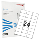 Etiketten Xerox 003R97526 | 64x34 mm | hochweiß | 3x8 Etiketten pro Blatt | 100 Bögen DIN A4#