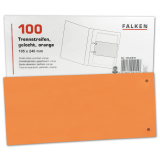5xTrennstreifen Falken Karton 100 Stück Farbe orange##
