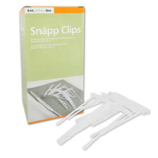 Binders E-Clip with cover strip - Binders up to 80mm 50 pieces