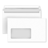 Briefumschläge versando C6, weiß, mit Fenster, selbstklebend, 100 Stück