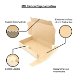 Cardboard envelope box 350 mm x 250 mm x 50 mm (external dimensions) MB4
