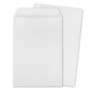 250 Versandtaschen DIN B4 ohne Fenster weiß haftklebend (Briefumschläge in Großbrief Format)