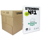 Papier A4 80 g/m² 2.500 Blatt Steinbeis No 1 - Classic White - Recycling ISO 70 (Blauer Engel)